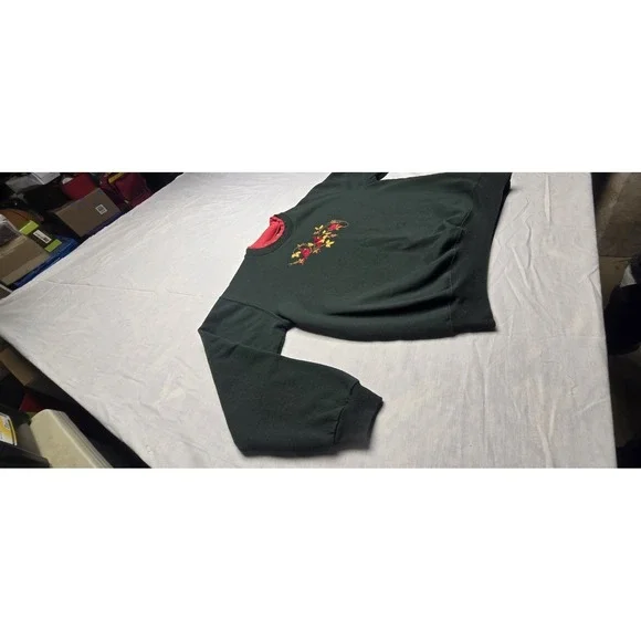 Vintage Day Breeze Dark Green Crewneck Sweatshirt Size Large 90s - Picture 5 of 11